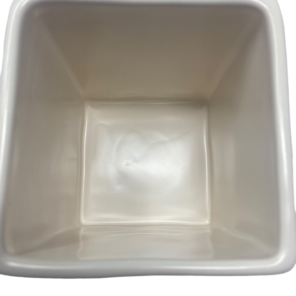 Rae Dunn THINGS Ceramic Square Canister Jar with Lid - Picture 4 of 10